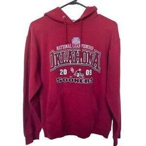 Oklahoma Sooners 2009 National Championship Hoodie Sweatshirt Red Medium